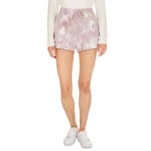 Hippie Rose Mauve Sand Tie Dye Drawstring Pull On Sweat Shorts Junior Small NWT